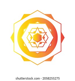 Beautiful golden flower design illustration