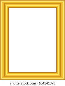 Beautiful golden framework. Vector picture frame.