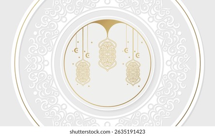 Beautiful Golden Lanterns for a Festive Celebration Backdrop Decoration