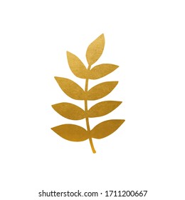 Beautiful Golden Leaf - Vector Silhouette
