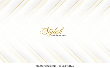 beautiful golden lines and white elegant background design