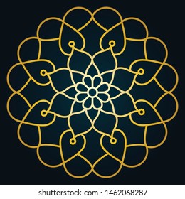 beautiful golden mandala vector design