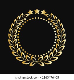 beautiful golden wreaths, vector illustration