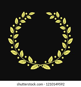 beautiful golden wreaths, vector illustration