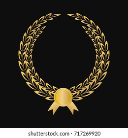 beautiful golden wreaths, vector illustration