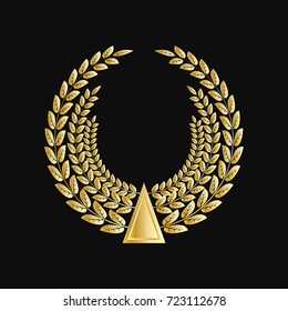 beautiful golden wreaths, vector illustration