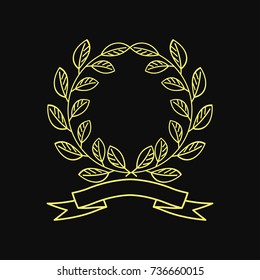beautiful golden wreaths, vector illustration