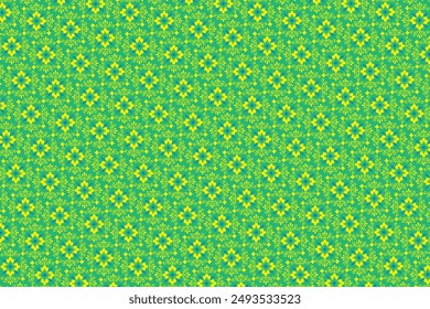 Beautiful golden yellow Thai pattern cloth.