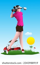 Hermosas vistas al campo de golf para usarlas como imágenes de fondo.
