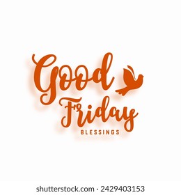 beautiful good friday cultural background with peace bird vector