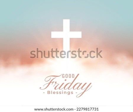 beautiful good friday event background with shiny and smoke effect vector
