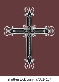 Beautiful Gothic Cross - High Detailed Vector Illustration