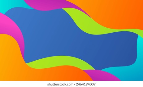 Beautiful gradient abstract dynamic background. Modern backdrop with colorful waving shapes. Suitable for Wallpapers, templates, banners, covers, web, pages and others