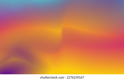 Beautiful gradient background of blue, yellow and red smooth and soft texture