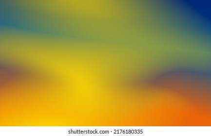 Beautiful gradient background of green, orange and yellow, smooth and soft texture