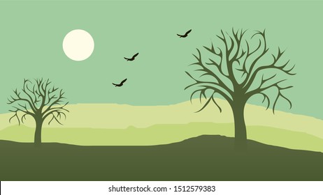 beautiful gradient background With mountain chain landscape