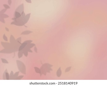 Beautiful gradient background with shadows of fallen leaves