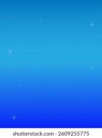 beautiful gradient blue background frame of bright stars, decoration