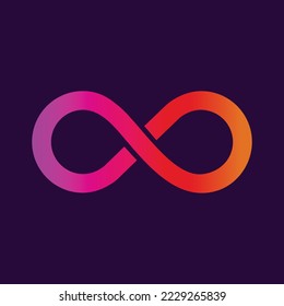 Schöne Farbverlauf-Farben, unendlich Logo-Design