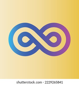 Beautiful gradient colors infinity logo design