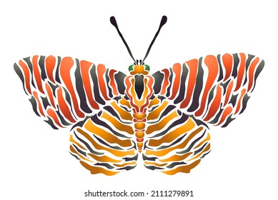 Beautiful gradient colour butterfly design  illustration for wallpaper background ads clothing or logo