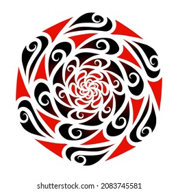 Beautiful gradient colour hexagonal  design  OF batik ethnic traditional flower floral 