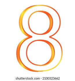 Beautiful gradient colour logo design  OF new number 8 for brand or clothing