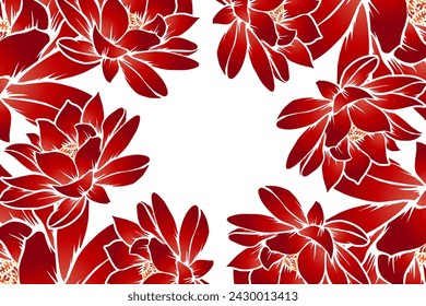 Beautiful gradient colourful TULIP flowers design illustration for wallpaper background ads clothing or wedding invitation
