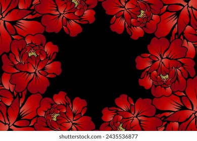 Beautiful gradient colourful TULIP flowers design illustration for wallpaper background ads clothing or wedding invitation