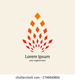 concepto de icono de logotipo de incendio de degradado
