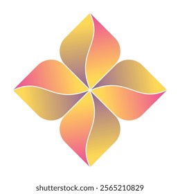 Beautiful Gradient Floral Design Vector Graphic Illustration
