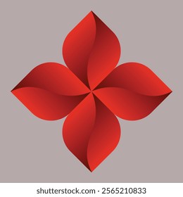 Beautiful Gradient Floral Design Vector Graphic Illustration
