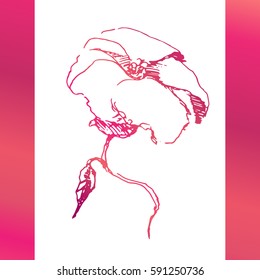Beautiful gradient flower icon