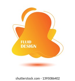 Beautiful gradient fluid background. Abstract geometric liquid shape. modern vector illustration