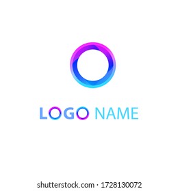 plantilla de logotipo de degradado hermoso con forma abstracta