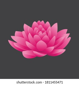plantilla de vector de flor de gradiente bonito