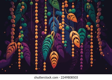 beautiful gradient Mardi gras illustration, background.