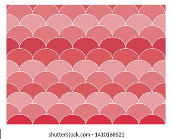 Beautiful gradient pink and red color wave or curve background minimal and modern trendy geometric concept. Vector art pattern graphic design for wallpaper, textile, printed with vintage retro style.