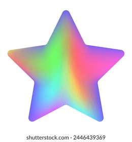 Beautiful gradient star sticker.
Gradient star vector icon