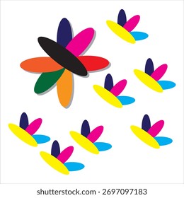 Schöne Farbverlauf-Wirbel abstrakte Design-Symbol