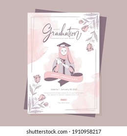 Beautiful Graduation Card Gift Template