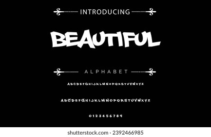 Beautiful Graffiti font text effect, spray and street text style