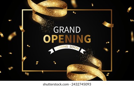 Beautiful grand opening card design background Elegant vector illustration for your business