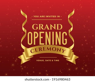 beautiful grand opening ceremony invitation template