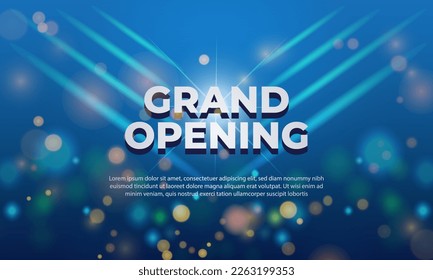 Beautiful grand opening design background vector. Elegant grand opening background