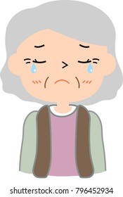 beautiful grandmother cry.eps
This is a vector illustration.