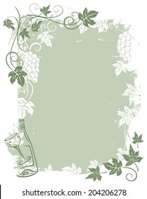 Beautiful grape vines, vector background
