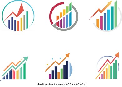 Beautiful Graph chart vector illustration