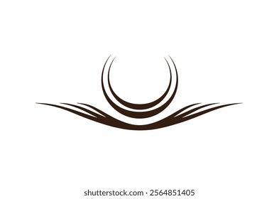 beautiful graphic with a black elegant plant ornament on an isolated background