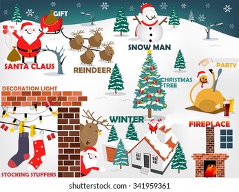 Beautiful Graphic Design Of Christmas, Top Ten Of Christmas Consist Of Santa Claus, Reindeer, Snow Man, Christmas Tree, Christmas Meal, Fireplace, Winter, Decoration Light,stocking Stuffers,gift